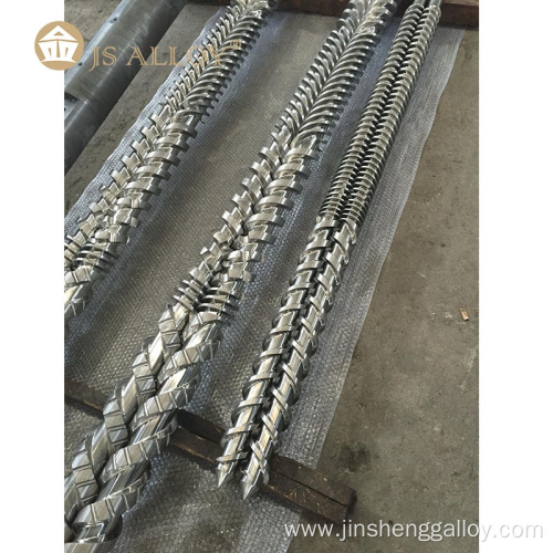 Bimetallic parallel twin screw barrel for PVC pipe 150KG caco3 for extrusion